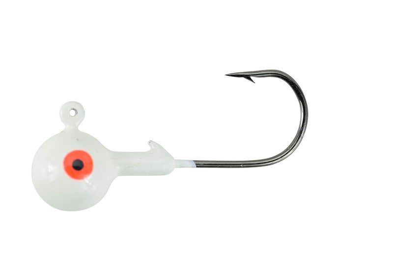 LAST CAST TACKLE 1/4-1oz White Ball Jig Heads - 10 Pack - 5 Sizes to Choose from (.375-3/8oz) - Image 2